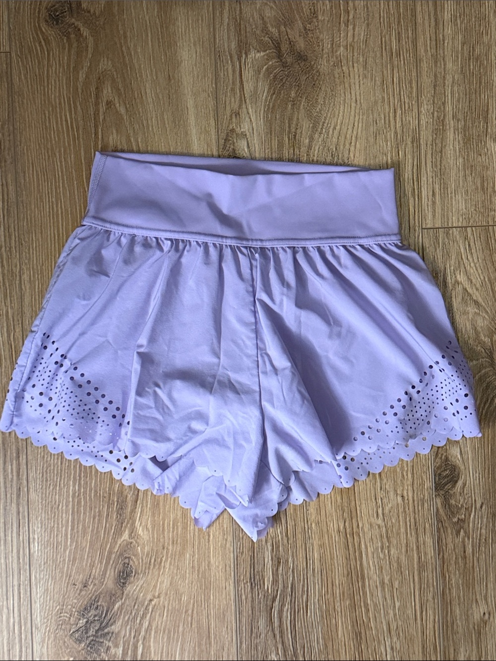 Lilac Aerie Offline Shorts with Scalloped Hem